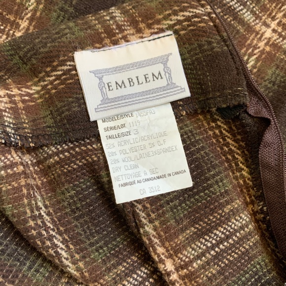 90s Wool Blend Plaid Skirt - Picture 3 of 4